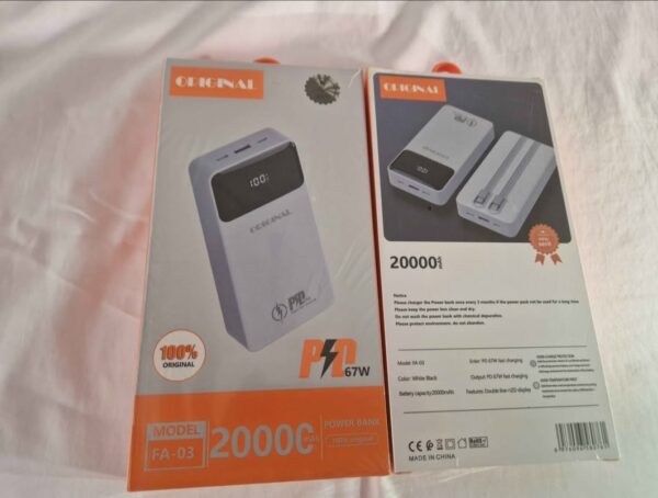 Power Original 20000mAh – Charge Rapide 67W et Multi-ports
