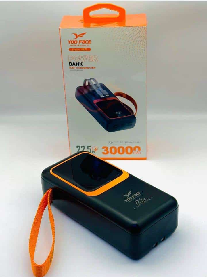 Power Bank Yoo Face 30000mAh – Charge rapide et fiable T9edda Maroc