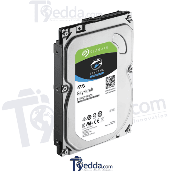 4TB--2 Disque Dur Interne Seagate SkyHawk 4To pour Vidéosurveillance – ST4000VX016