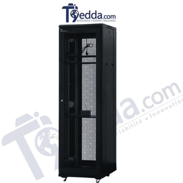 Armoire informatique réseau 19’’ au sol – Porte perforée (18U à 42U) Armoire informatique réseau 19’’ au sol – Porte perforée (18U à 42U)