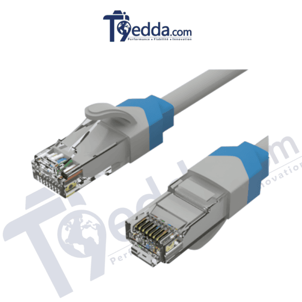 Cordon de Brassage Gris S-FTP Cat6A AWG24 LSZH