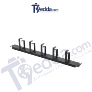 Guide-cordons horizontal 1U noir – 5 anneaux Guide-cordons horizontal 1U noir – 5 anneaux