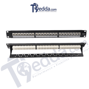 Panneau de brassage RJ45 Cat6 UTP – 24 ports Panneau de brassage RJ45 Cat6 UTP – 24 ports